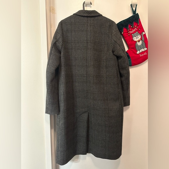 A&F Plaid Wool Blend Dad Coat - Picture 5 of 5